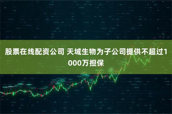 股票在线配资公司 天域生物为子公司提供不超过1000万担保