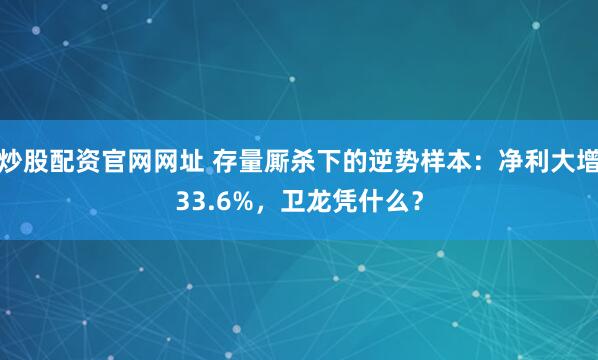 炒股配资官网网址 存量厮杀下的逆势样本：净利大增33.6%，卫龙凭什么？